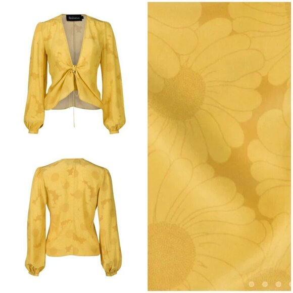 💕REALISATION PAR💕 The Stevie Top ~ Sunflower Yellow Print XS - Picture 11 of 16
